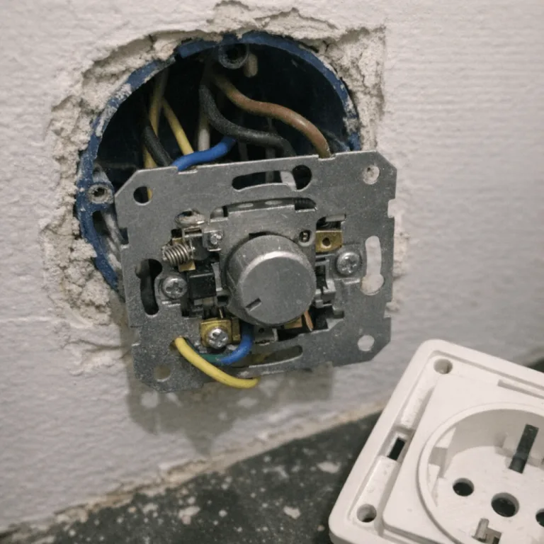 Demontierte Abdeckung zum Dimmer austauschen