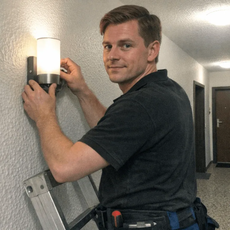 Installation von Treppenhausbeleuchtung im Mehrfamilienhaus